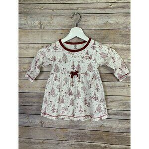 Touched By Nature 18M Winter Dress Christmas Snowman Fox Long Sleeve Stretchy
